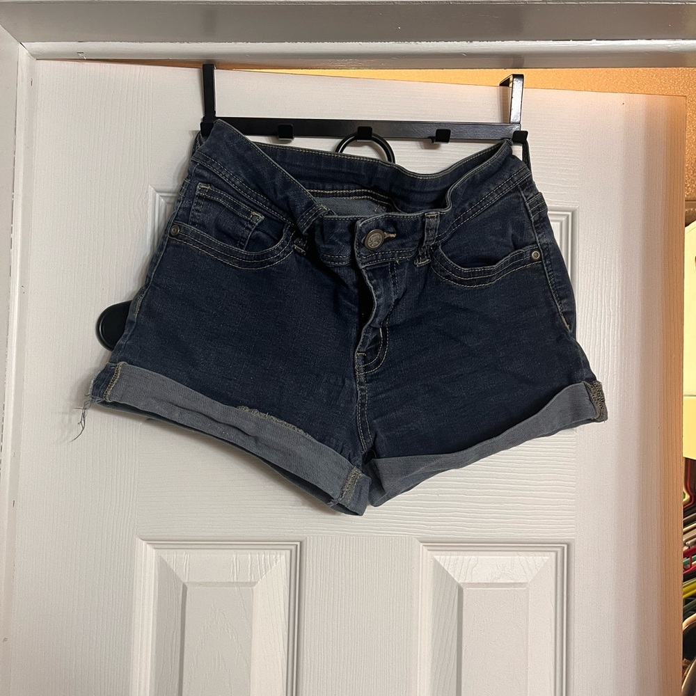 blue jean shorts